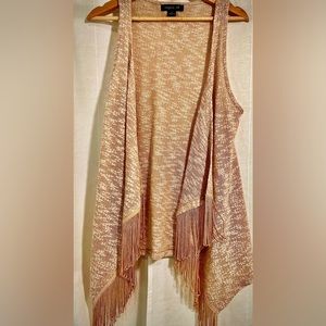 Boho chic fringe vest